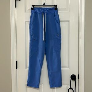 FIGS HIGH WAISTED YOLA SKINNY SCRUB PANTS SIZE XXSP CEIL BLUE